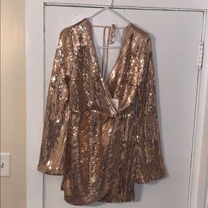 Sequin wrap dress